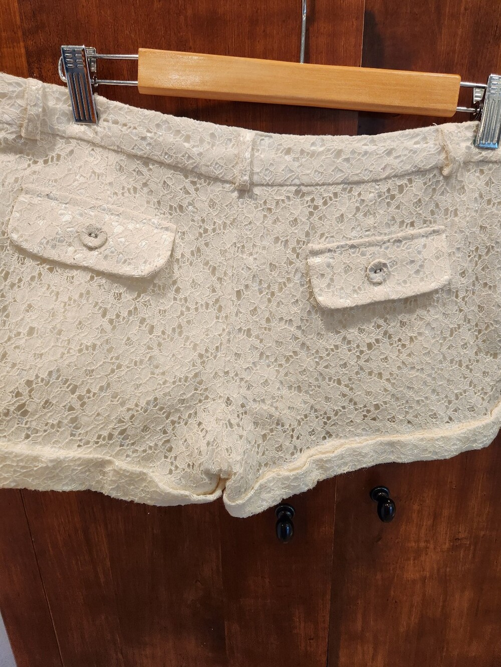 Umgee Lace Booty Shorts With Pockets Bridal Bachelorette Summer Resort Sz L - Picture 5 of 6